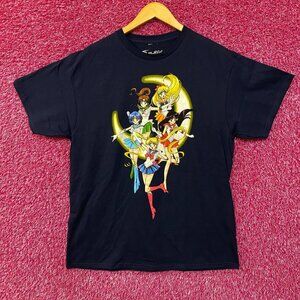 Sailor Moon Sailor Scouts Anime Series Blue T-Shirt Large